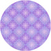 Square Patterned Purple Rug, pat3935pur