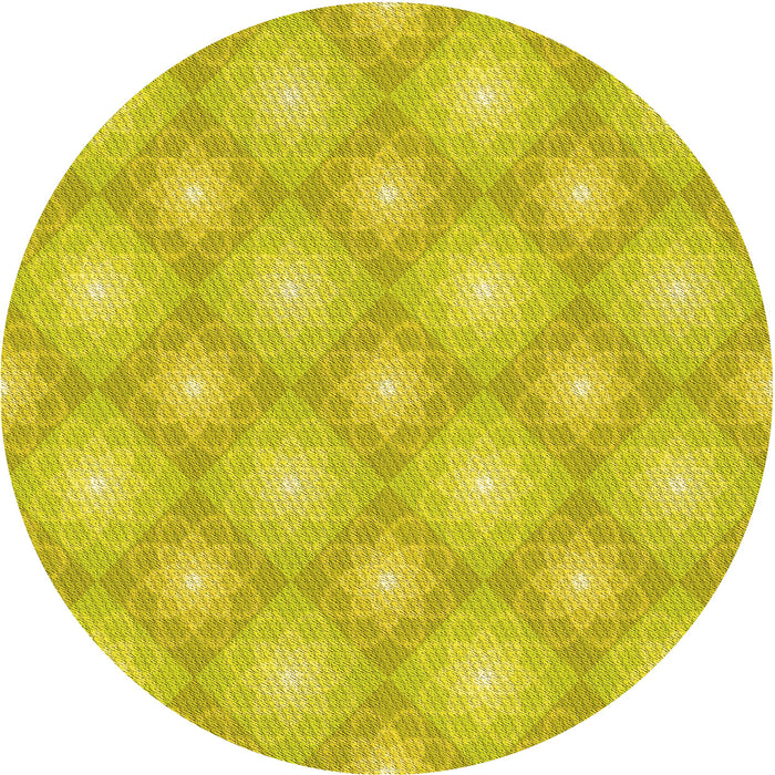 Square Machine Washable Transitional Yellow Rug in a Living Room, wshpat3935yw