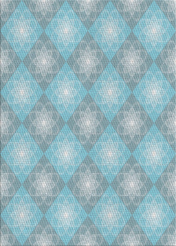Patterned Blue Novelty Rug, pat3935