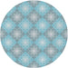 Square Machine Washable Transitional Blue Rug, wshpat3935