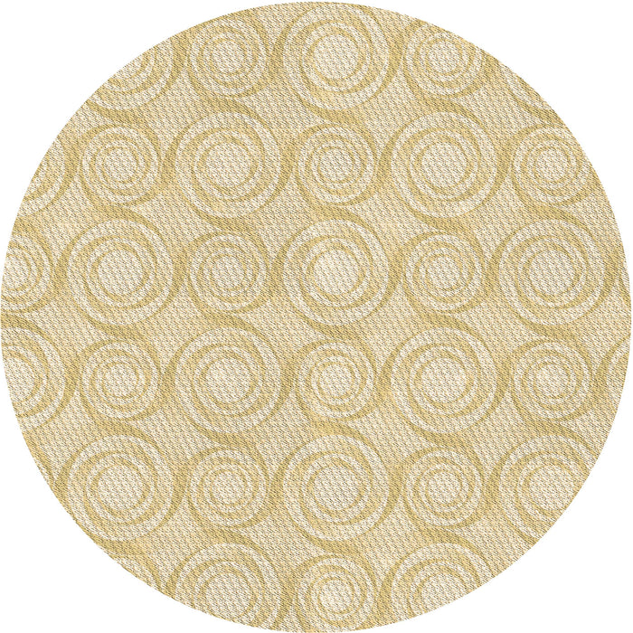 Square Patterned Khaki Gold Rug, pat3937brn