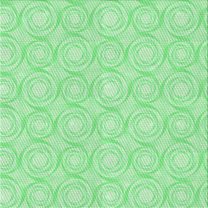 Round Machine Washable Transitional Green Rug, wshpat3937grn