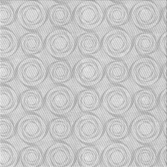 Round Patterned Platinum Gray Rug, pat3937gry