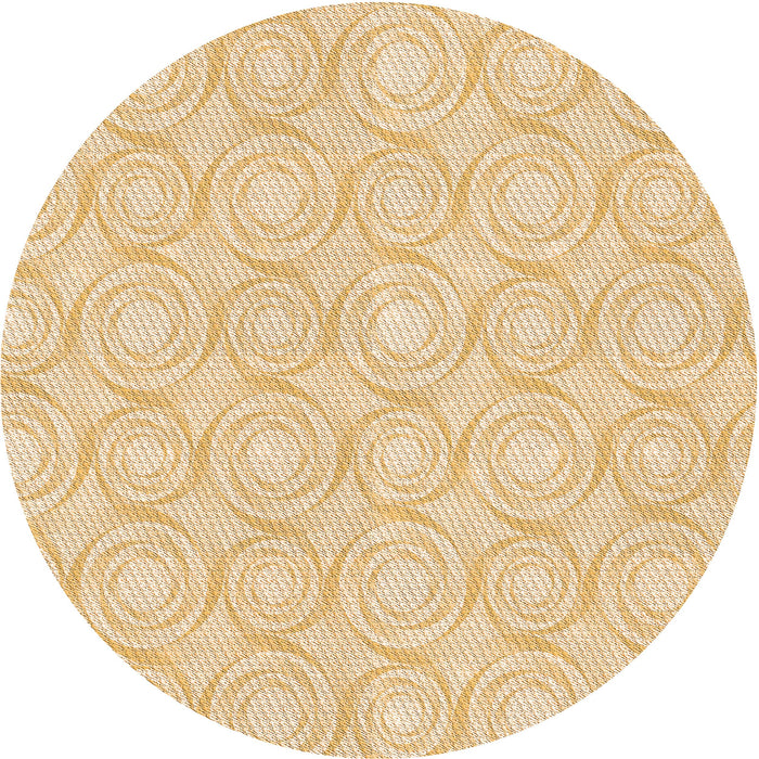 Square Patterned Khaki Gold Rug, pat3937org