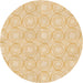 Square Patterned Khaki Gold Rug, pat3937org