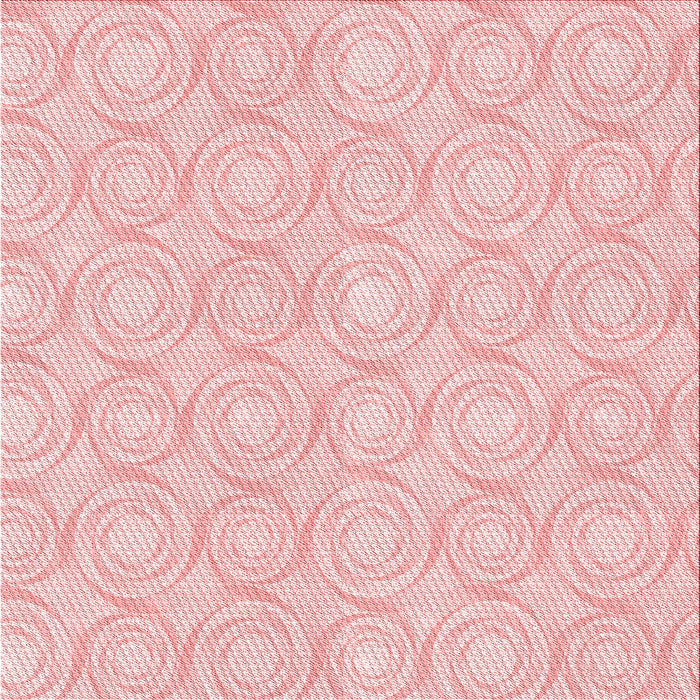 Round Machine Washable Transitional Pastel Red Pink Rug, wshpat3937rd
