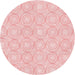 Square Patterned Pastel Red Pink Rug, pat3937rd