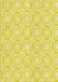 Machine Washable Transitional Golden Brown Yellow Rug, wshpat3937yw