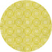 Square Patterned Golden Brown Yellow Rug, pat3937yw