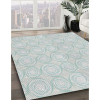 Patterned Water Blue Novelty Rug, pat3937