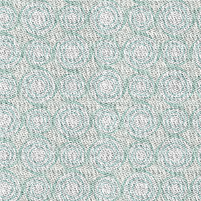 Square Patterned Water Blue Novelty Rug, pat3937