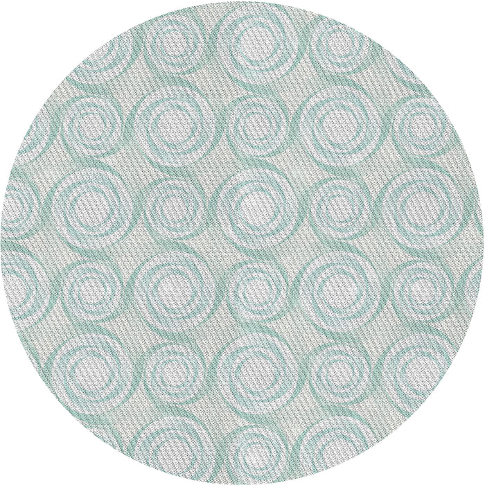 Sideview of Patterned Water Blue Novelty Rug, pat3937