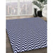 Patterned Night Blue Rug in Family Room, pat3938blu