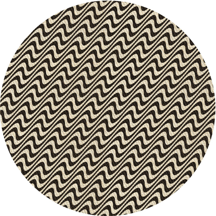 Square Patterned Midnight Gray Rug, pat3938brn