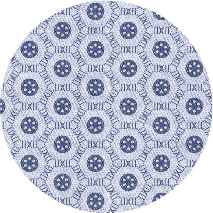 Square Patterned Lavender Blue Rug, pat3939blu