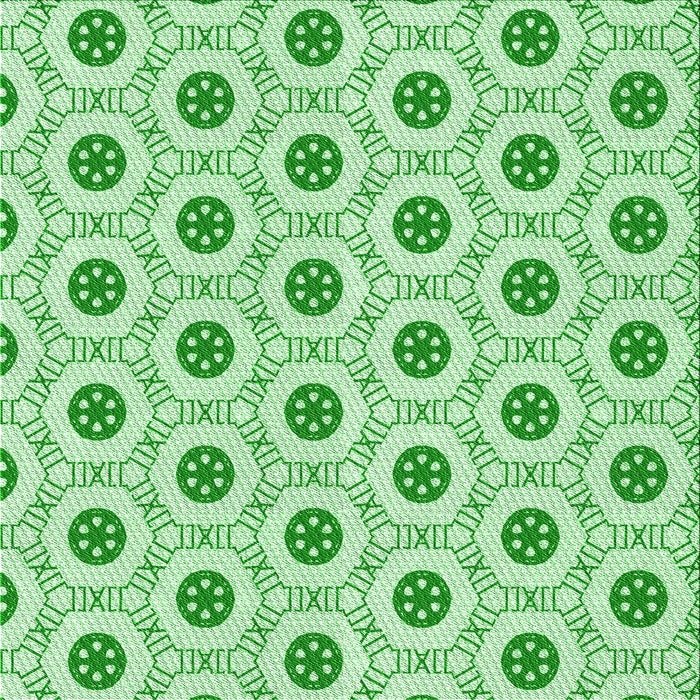 Round Patterned Mint Green Rug, pat3939grn