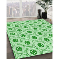 Patterned Mint Green Rug, pat3939grn