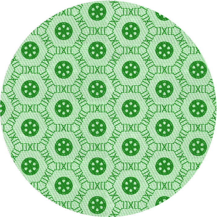 Square Machine Washable Transitional Mint Green Rug in a Living Room, wshpat3939grn