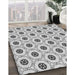 Machine Washable Transitional Platinum Gray Rug in a Family Room, wshpat3939gry