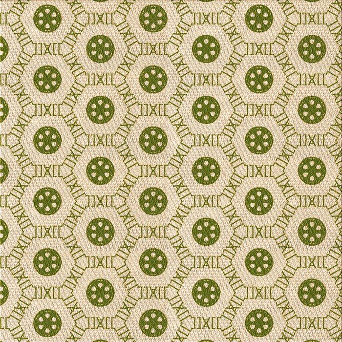 Round Patterned Golden Blonde Gold Rug, pat3939org