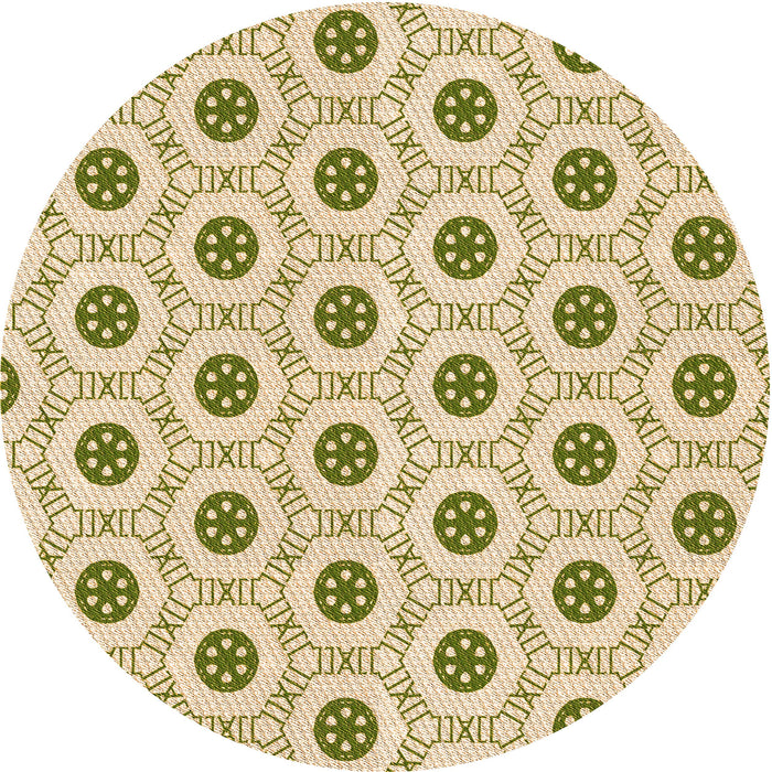 Square Patterned Golden Blonde Gold Rug, pat3939org