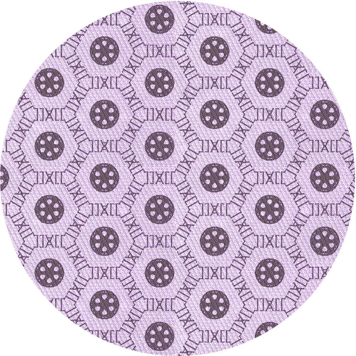 Square Patterned Orchid Purple Rug, pat3939pur
