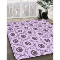 Patterned Orchid Purple Rug, pat3939pur