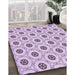 Patterned Orchid Purple Rug in Family Room, pat3939pur