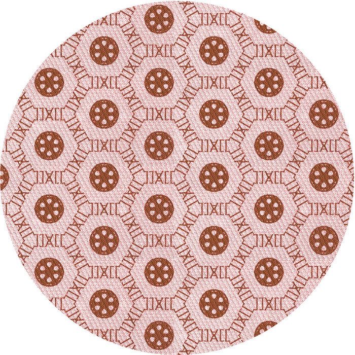 Square Patterned Orange Rug, pat3939rd