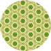 Square Patterned Pistachio Green Rug, pat3939yw