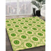 Patterned Pistachio Green Rug in Family Room, pat3939yw