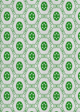 Patterned Green Novelty Rug, pat3939