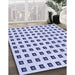 Patterned Lavender Blue Rug in Family Room, pat394blu