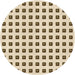 Square Patterned Vanilla Gold Rug, pat394brn