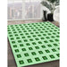 Patterned Green Rug in Family Room, pat394grn