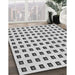 Patterned Platinum Gray Rug in Family Room, pat394gry