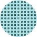 Square Patterned Deep-Sea Green Rug, pat394lblu