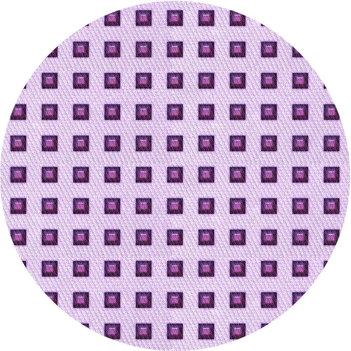 Square Patterned Purple Flower Purple Rug, pat394pur