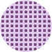 Square Machine Washable Transitional Purple Flower Purple Rug in a Living Room, wshpat394pur