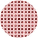 Square Patterned Red Rug, pat394rd