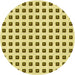 Square Patterned Dark Golden Brown Rug, pat394yw
