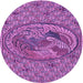 Square Patterned Dark Magenta Purple Rug, pat3940pur
