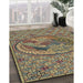Patterned Bakers Brown Novelty Rug in Family Room, pat3940