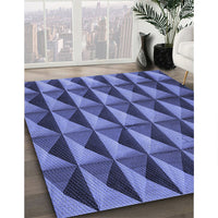 Patterned Sky Blue Rug, pat3941blu