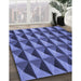 Machine Washable Transitional Sky Blue Rug in a Family Room, wshpat3941blu