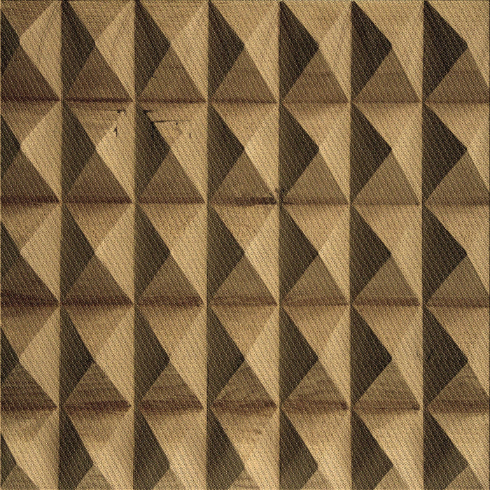 Round Machine Washable Transitional Cinnamon Brown Rug, wshpat3941brn