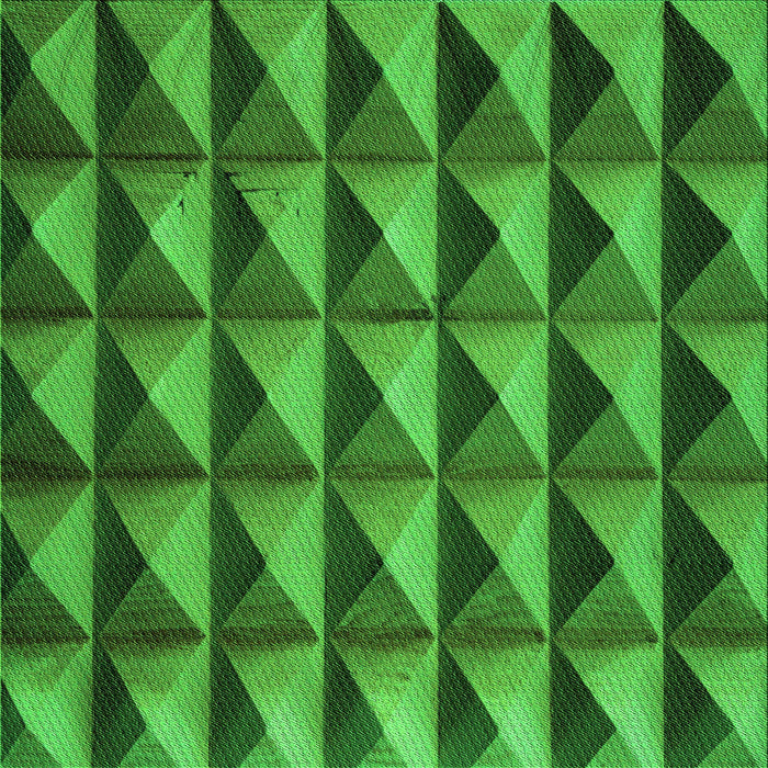 Round Patterned Deep Emerald Green Rug, pat3941grn