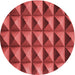 Square Patterned Red Rug, pat3941rd