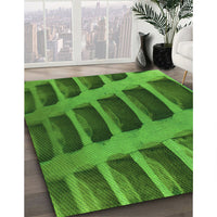 Patterned Deep Emerald Green Rug, pat3942grn