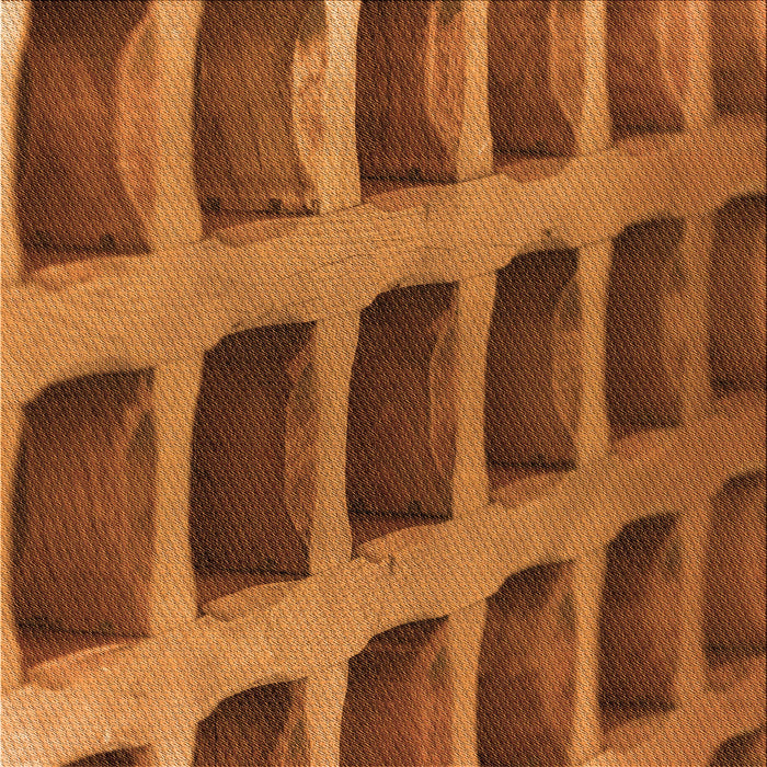 Round Patterned Neon Orange Rug, pat3942org